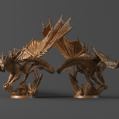 Modern dragon sculpture