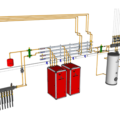 Boiler geothermal valve heat exchanger