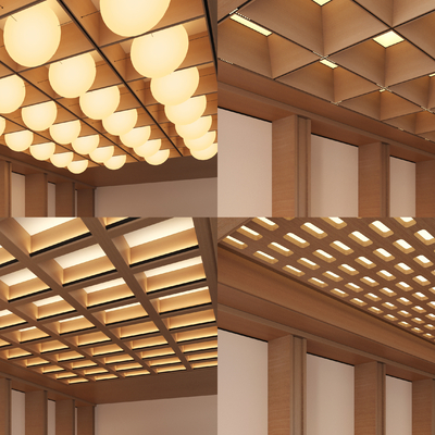 Solid wood ceiling