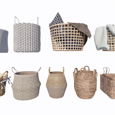 Rattan Laundry Basket Storage Basket