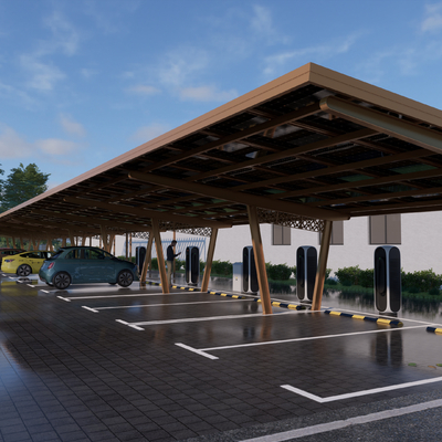 Solar photovoltaic carport