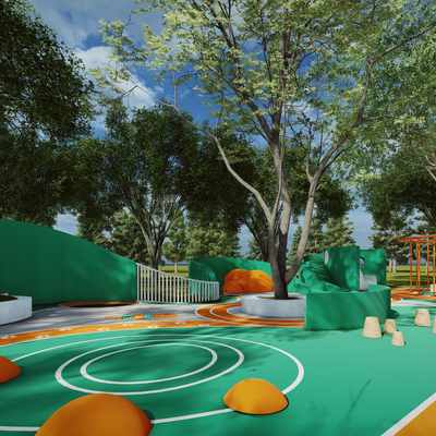 Children's play square