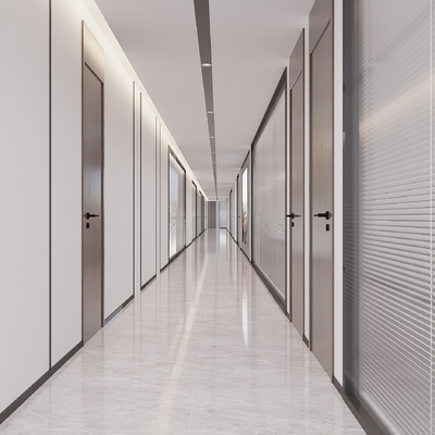 Modern office aisle corridor