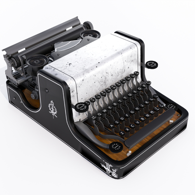 European retro typewriter