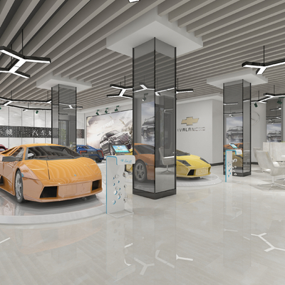 Car 4S store showroom