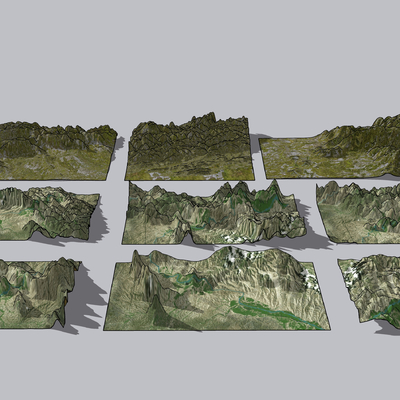 Natural Mountain Range Terrain