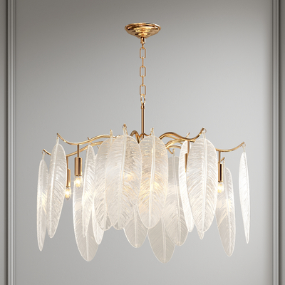 Glass Chandelier Leaf Chandelier Decorative Chandelier