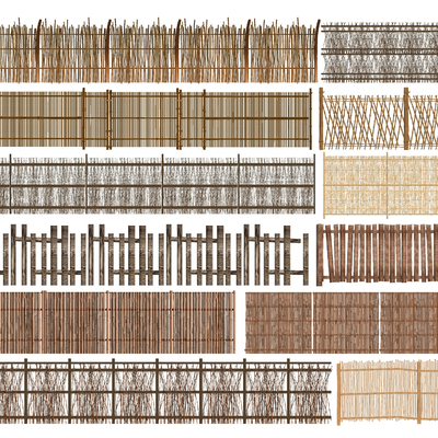 Rural Ecological Bamboo Fence Railing