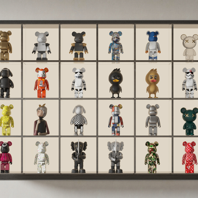 Toy display cabinet kaws violent bear hand