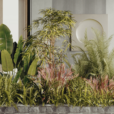 Plant Pile Indoor Landscaping