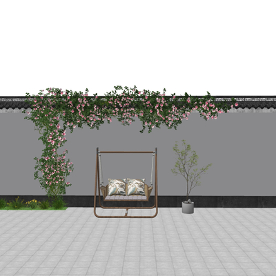 Green Planting Flower Wall Vine Horse Head Wall