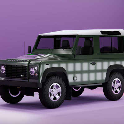 Land Rover Defender armed car