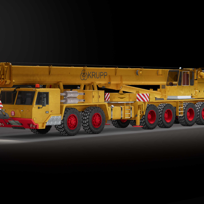 One hundred tons of large car crane