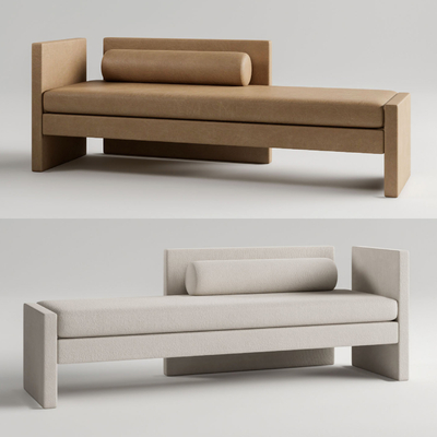 Modern chaise longues