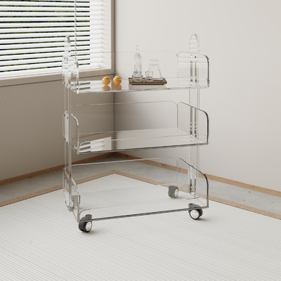 Glass cart side table table table