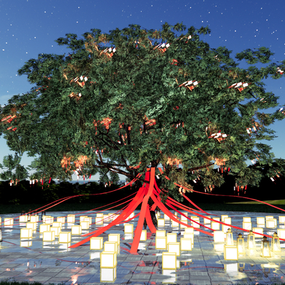 Modern Wishing Square Prayer Tree