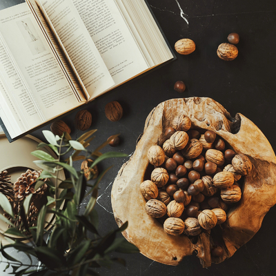 Walnut food ornaments