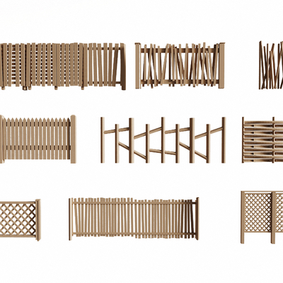 New Chinese Fence Wooden Grille Fence Barrier