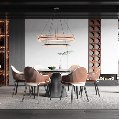 Minotti modern restaurant round table