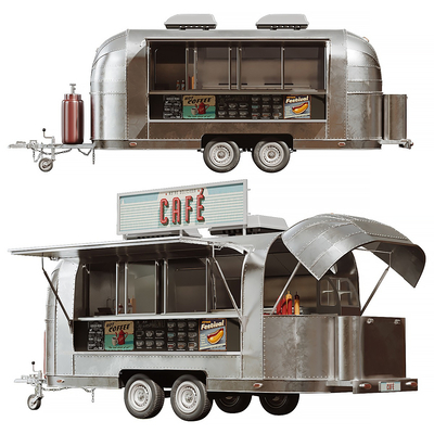 Modern Open-air Coffee Car Dealer Selling Car Tin Dining Car