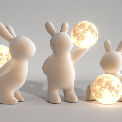 Rabbit moon lamp spherical lamp landscape lamp