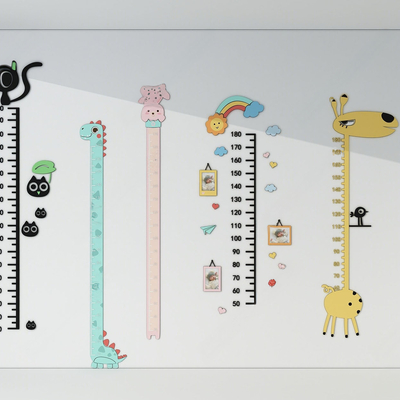 Three-dimensional children's height stickers