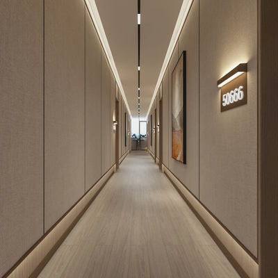 Modern Hotel Hallway