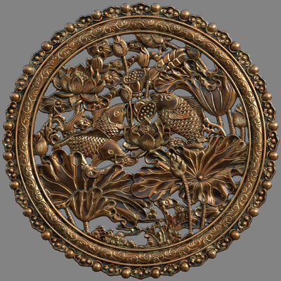 Chinese wood carving relief