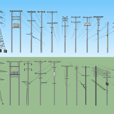 High voltage tower Signal tower High voltage tower