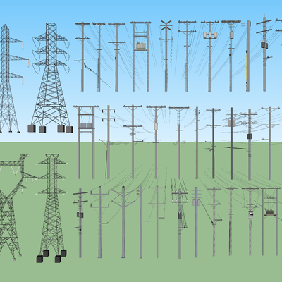 High voltage tower Signal tower High voltage tower