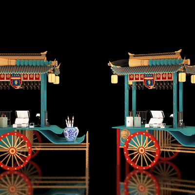 Chinese-style float commercial booth