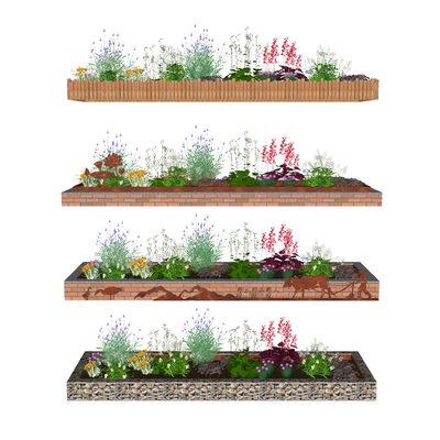 Planting pool flower trough