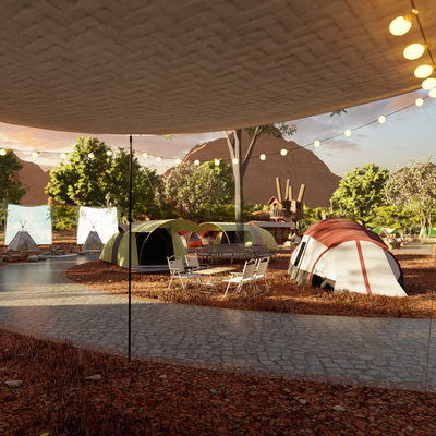 Modern Camping Park Camping Base