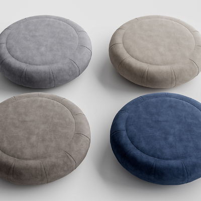 Modern round low mat futon