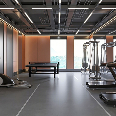 Modern Gym Fitness Area