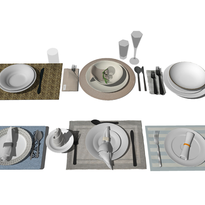 Western-style tableware, dish plate, knife and fork