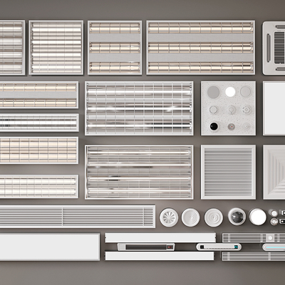 Grille lamp central air conditioning linear bath heater