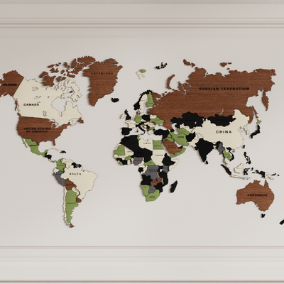 Modern decorative painting world map