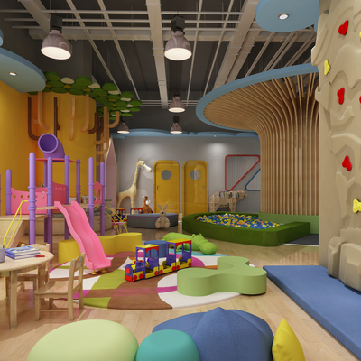 Modern Kindergarten Children's Fun Activity Room