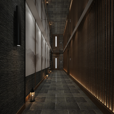 Modern Hotel Corridor