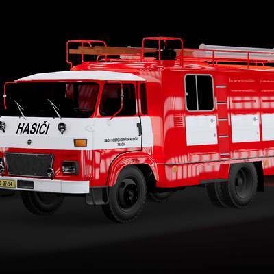 Retro fire truck