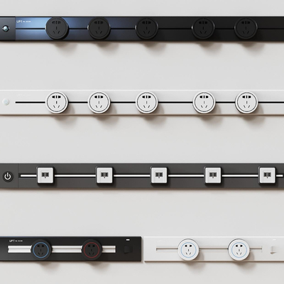 Slide rail movable socket