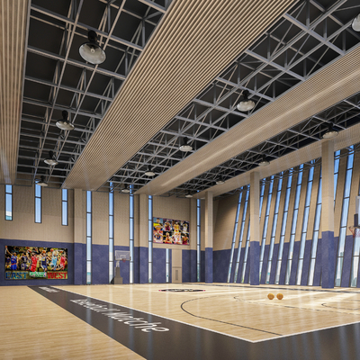 modern basketball stadium