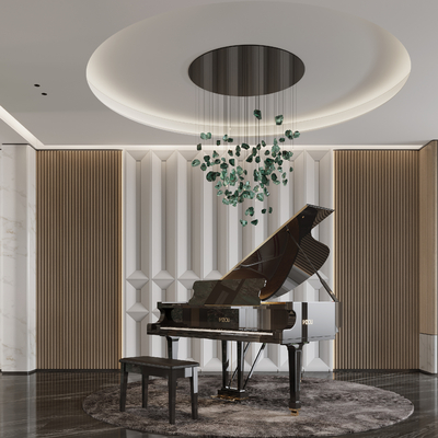 Modern piano room