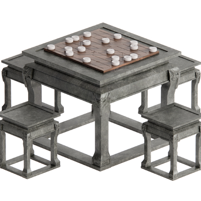 Chinese Chess Table Stone Table and Chair