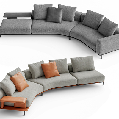 Poliform shaped sofa curved sofa