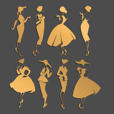 Beauty figure silhouette Icon