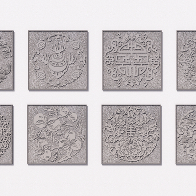 Chinese-style relief antique brick carving wall carving