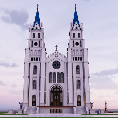 European-style cathedral exterior