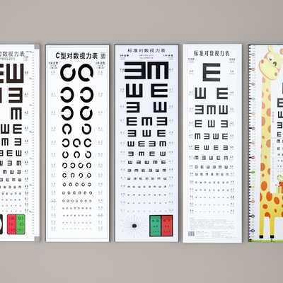 Visual chart Myopia table Far vision table